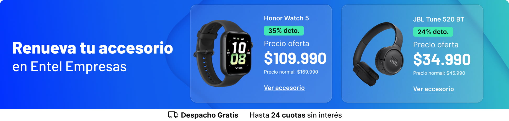 Renueva tu accesorio en Entel Empresas