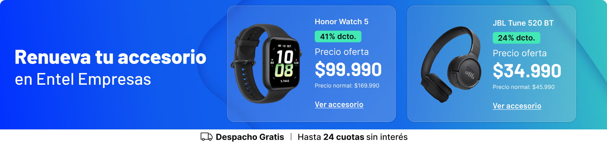 Renueva tu accesorio en Entel Empresas