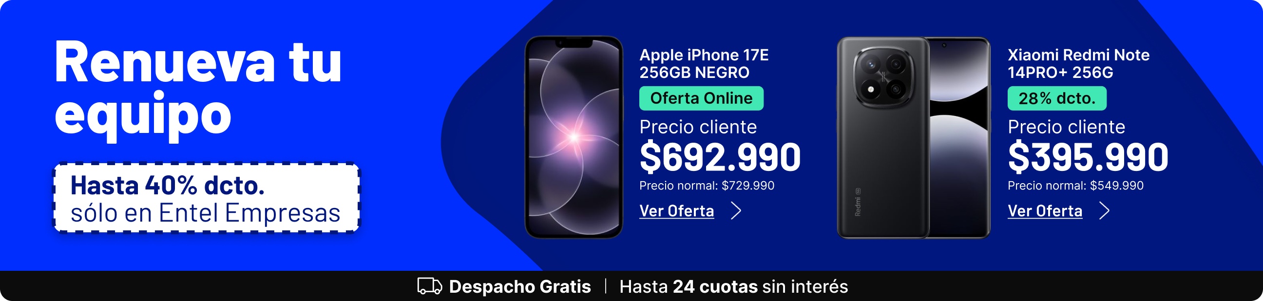 Renueva tu equipo en Entel Empresas