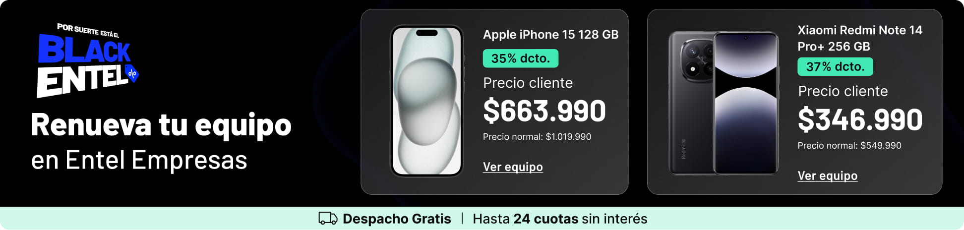 Renueva tu equipo en Entel Empresas