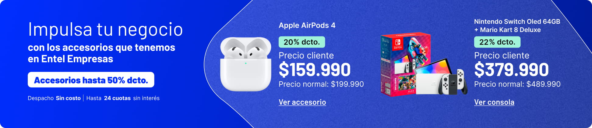 Impulsa tu negocio con los accesorios que tenemos en Entel Empresas