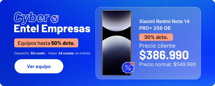 Cyber Entel empresas equipos hasta 50% dcto.