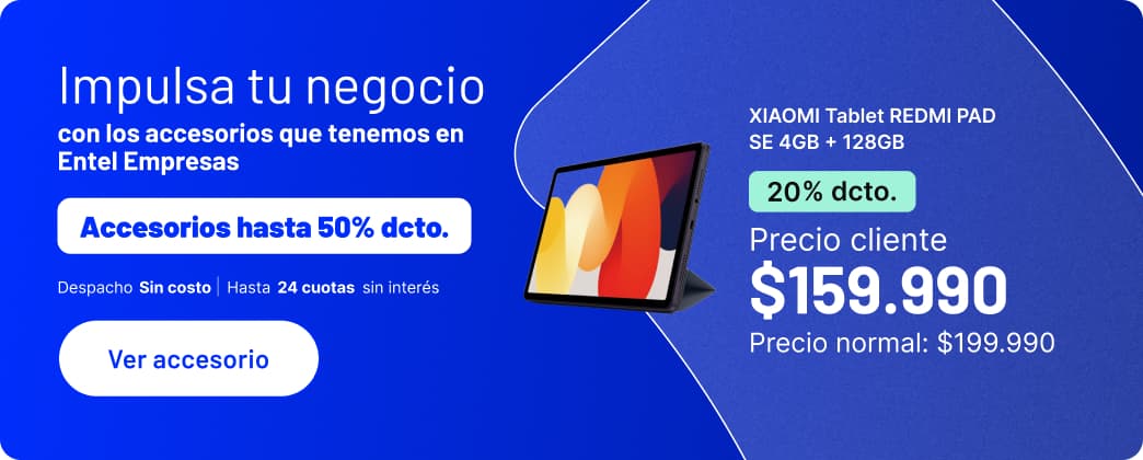 Impulsa tu negocio con los accesorios que tenemos en Entel Empresas
