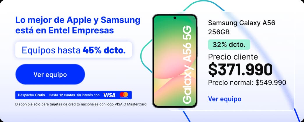 Lo mejor de Apple y Samsung está en Entel Empresas